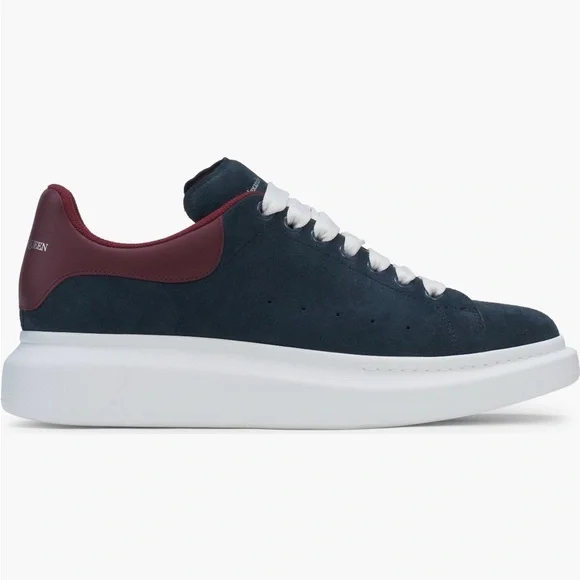 Alexander McQueen Men's Dark Blue and Burgundy Sneakers